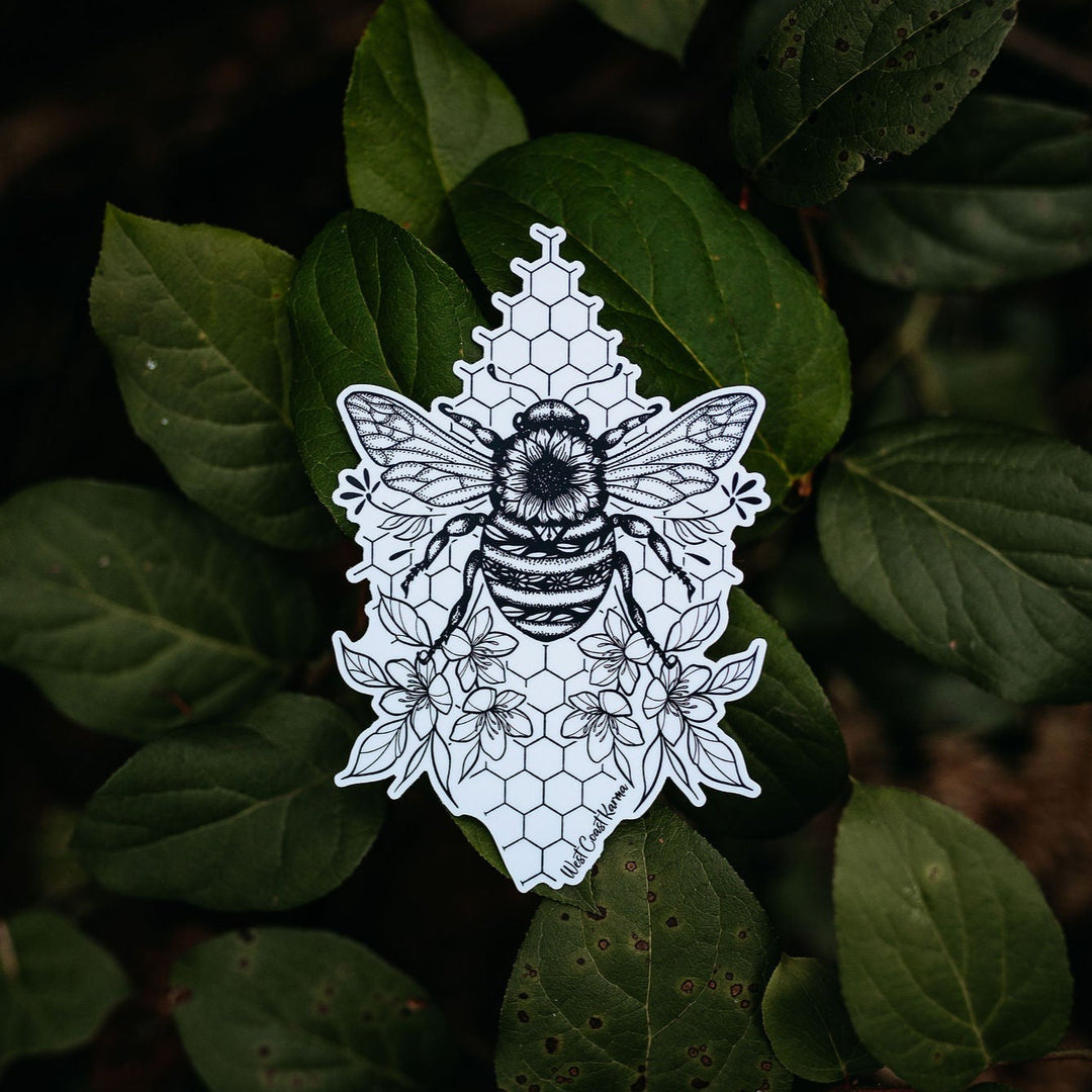 Honeycomb Bee Sticker