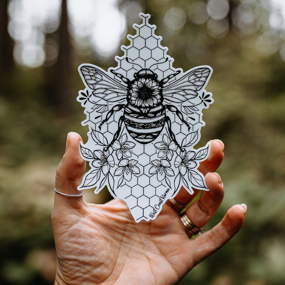 Honeycomb Bee Sticker