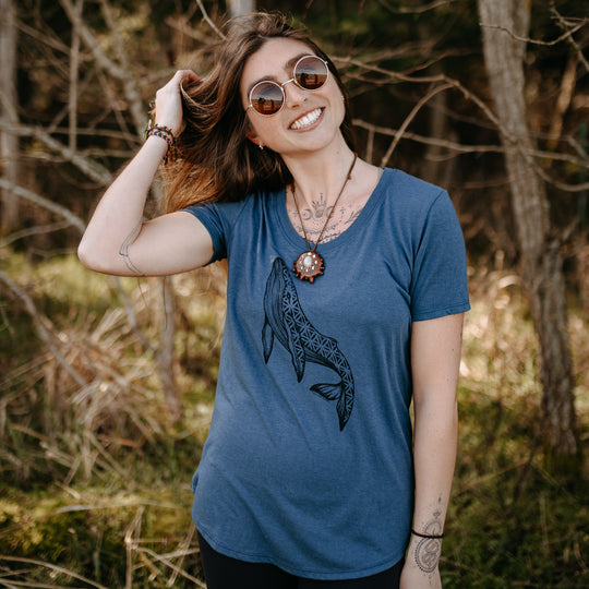 Seed Of Life Humpback Bamboo/Organic Cotton Tee *Made in Canada*