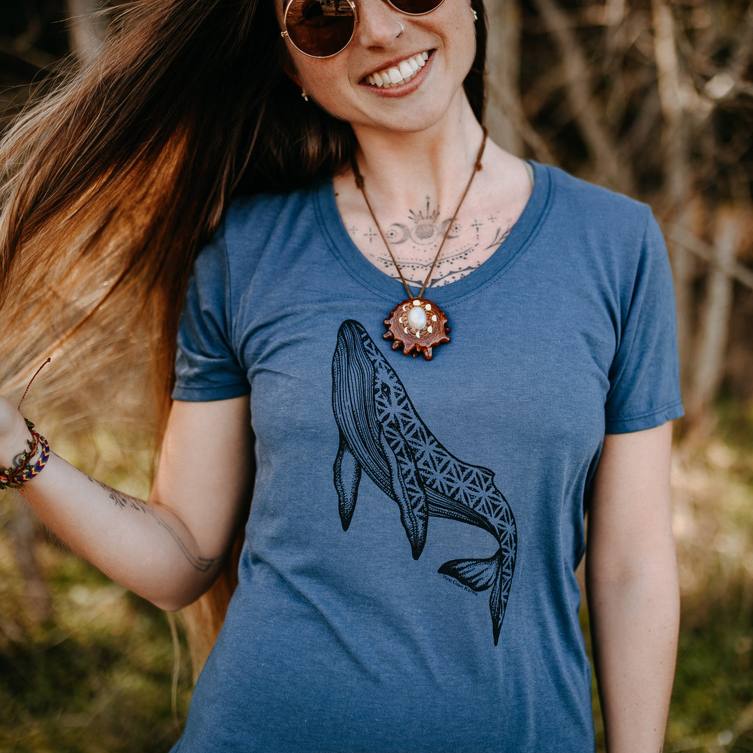 Seed Of Life Humpback Bamboo/Organic Cotton Tee *Made in Canada*