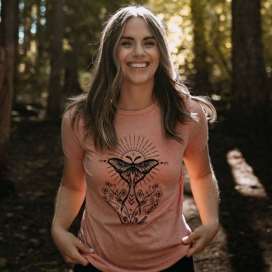 Luna Folk Art Relaxed Fit Tee in Sunset