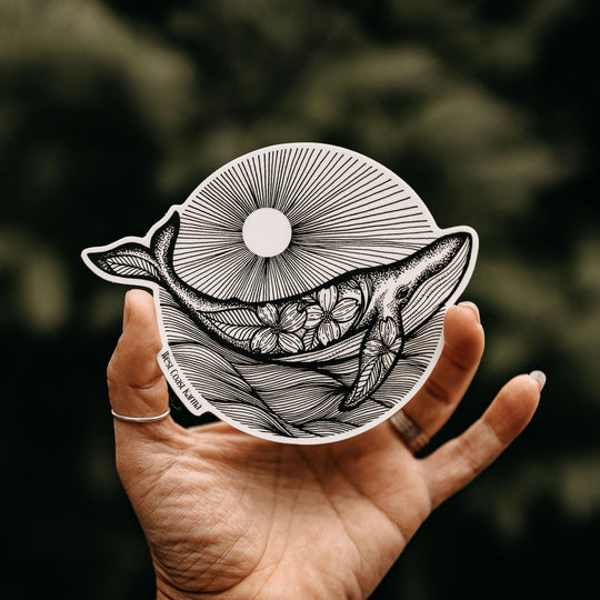 Sunrise Whale Sticker