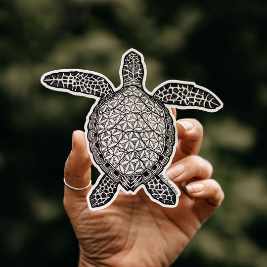 Flower of life Turtle Sticker