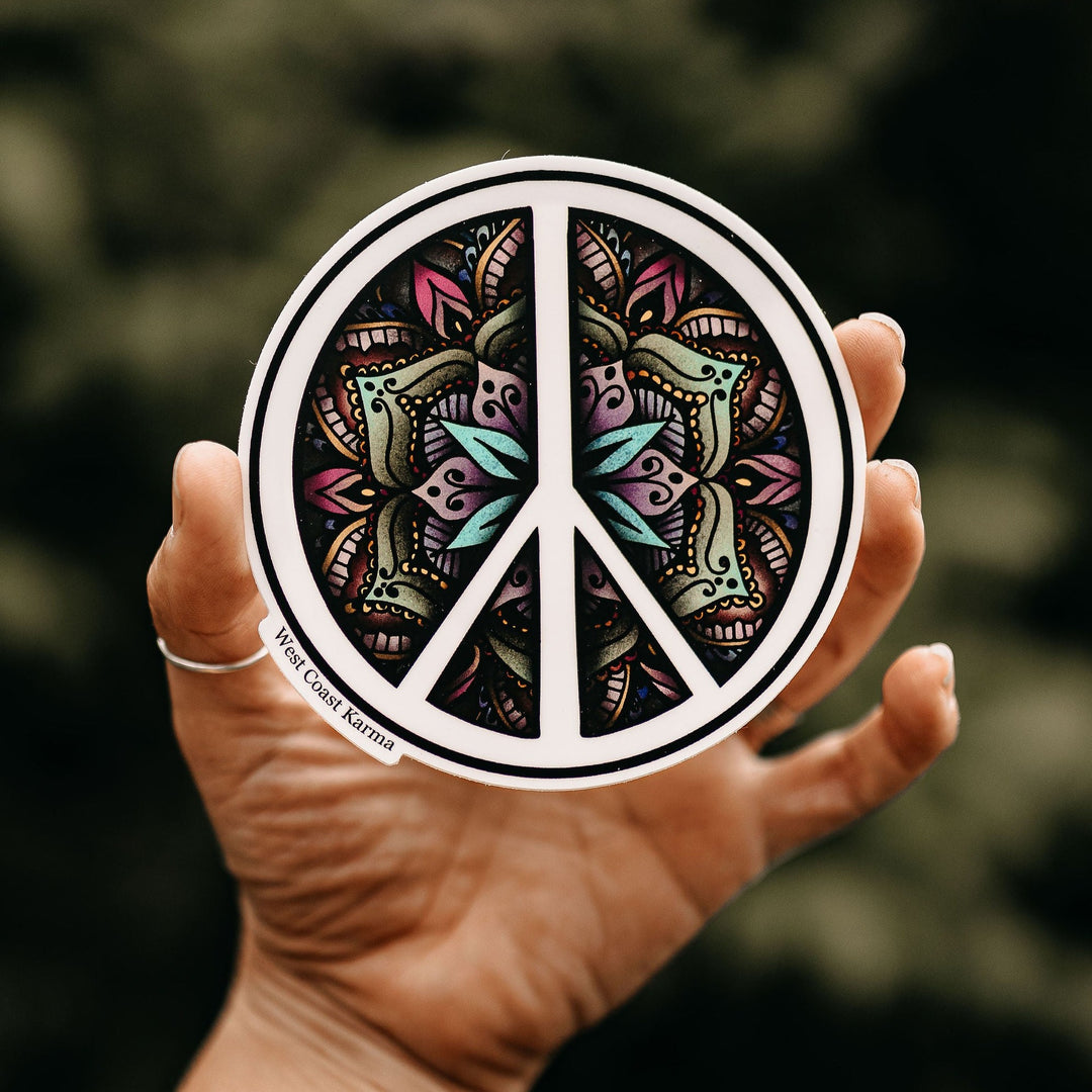 Mandala Peace Sticker