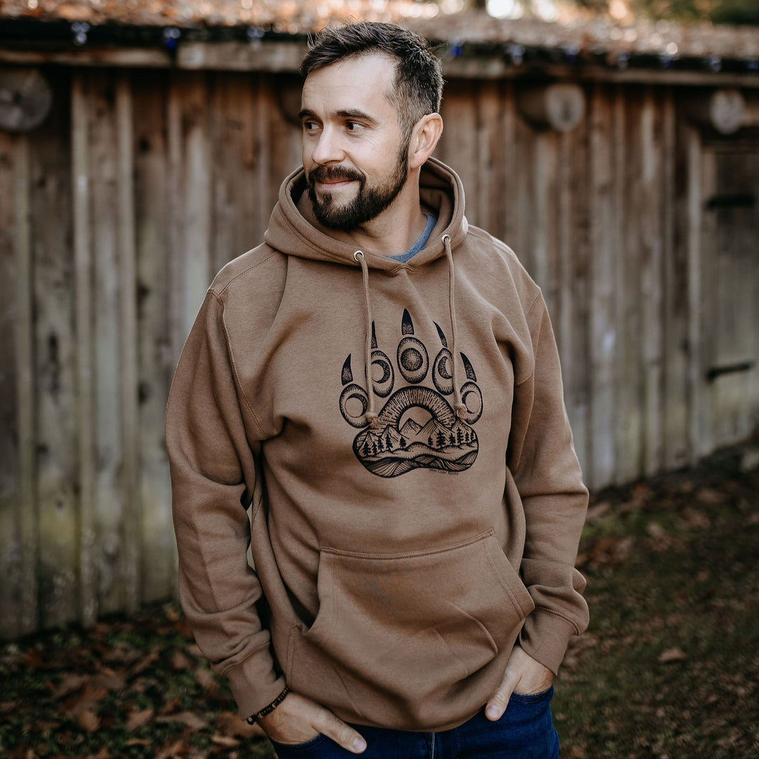 Bear Paw Heavyweight Hoodie in Brown