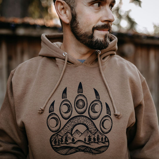 Bear Paw Heavyweight Hoodie in Brown