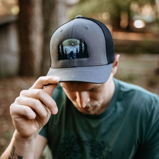 Sasquatch Stroll Trucker Hat - Charcoal Grey