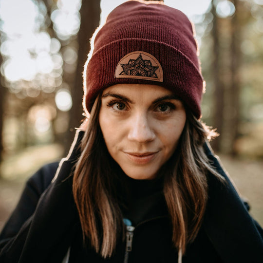Mandala Toque in Burgundy