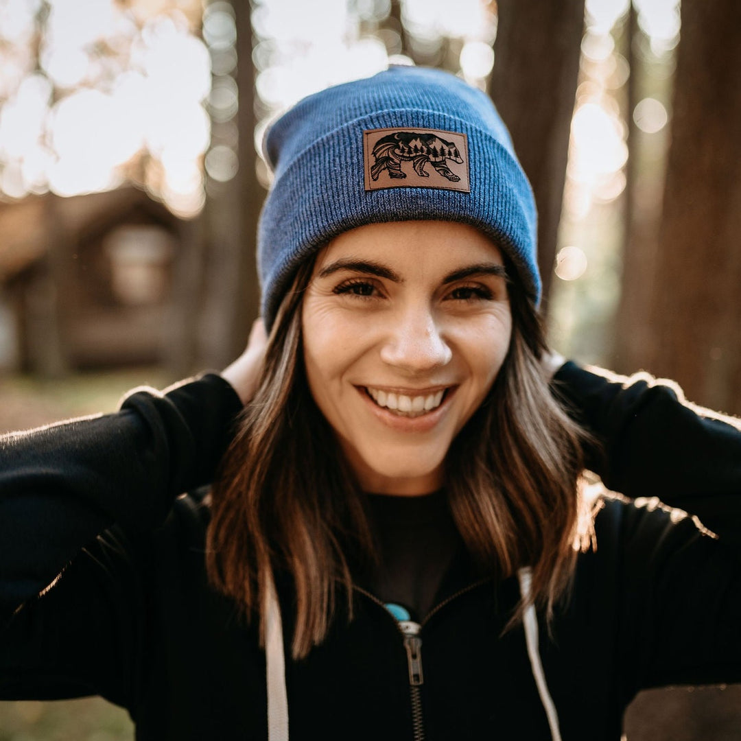 Nature Bear Toque in Slate Blue