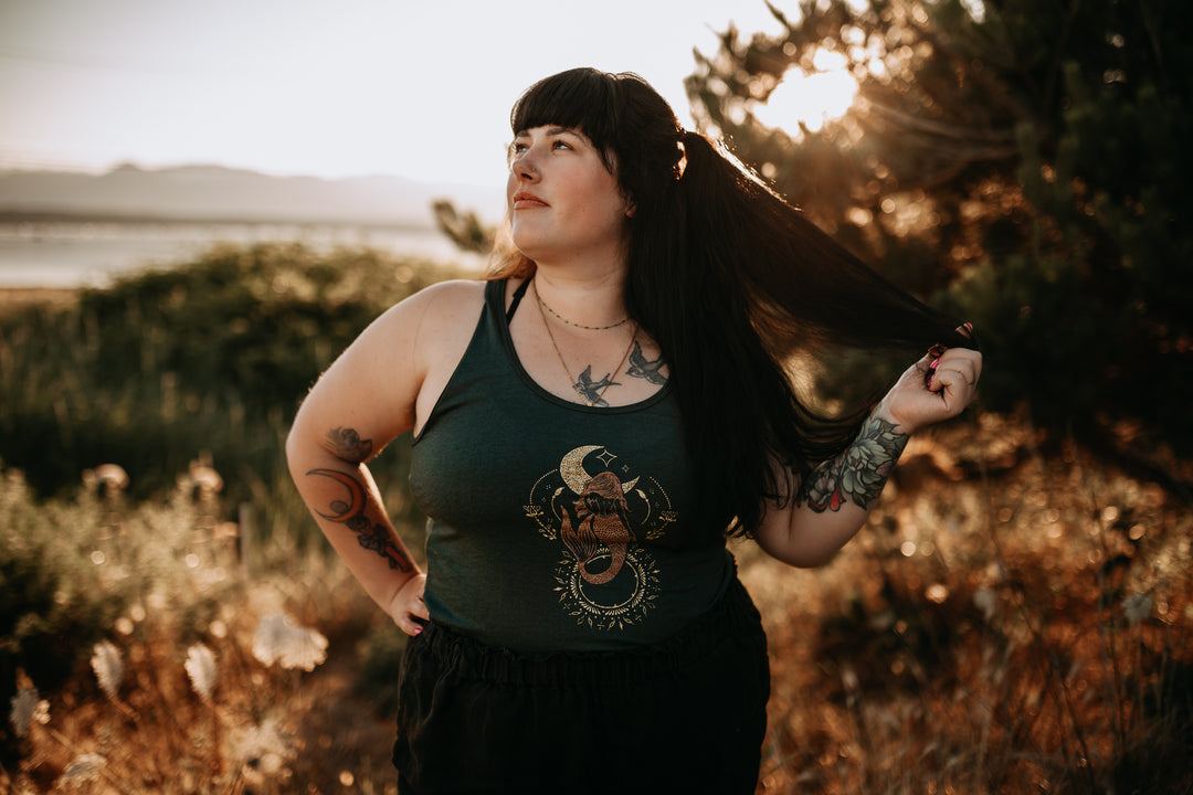 Celestial Mermaid Bamboo Tank *Made In Canada*