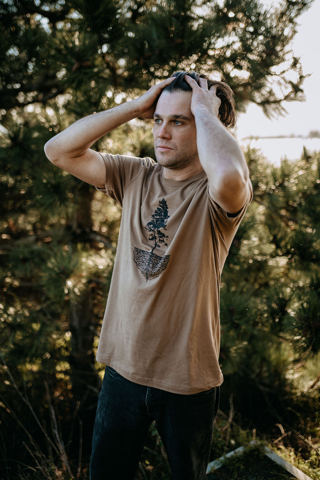 Tree Mycelium Tee in Vintage Brown