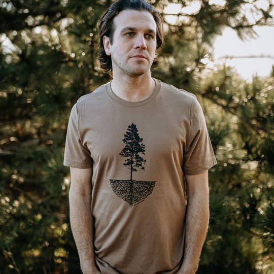 Tree Mycelium Tee in Vintage Brown