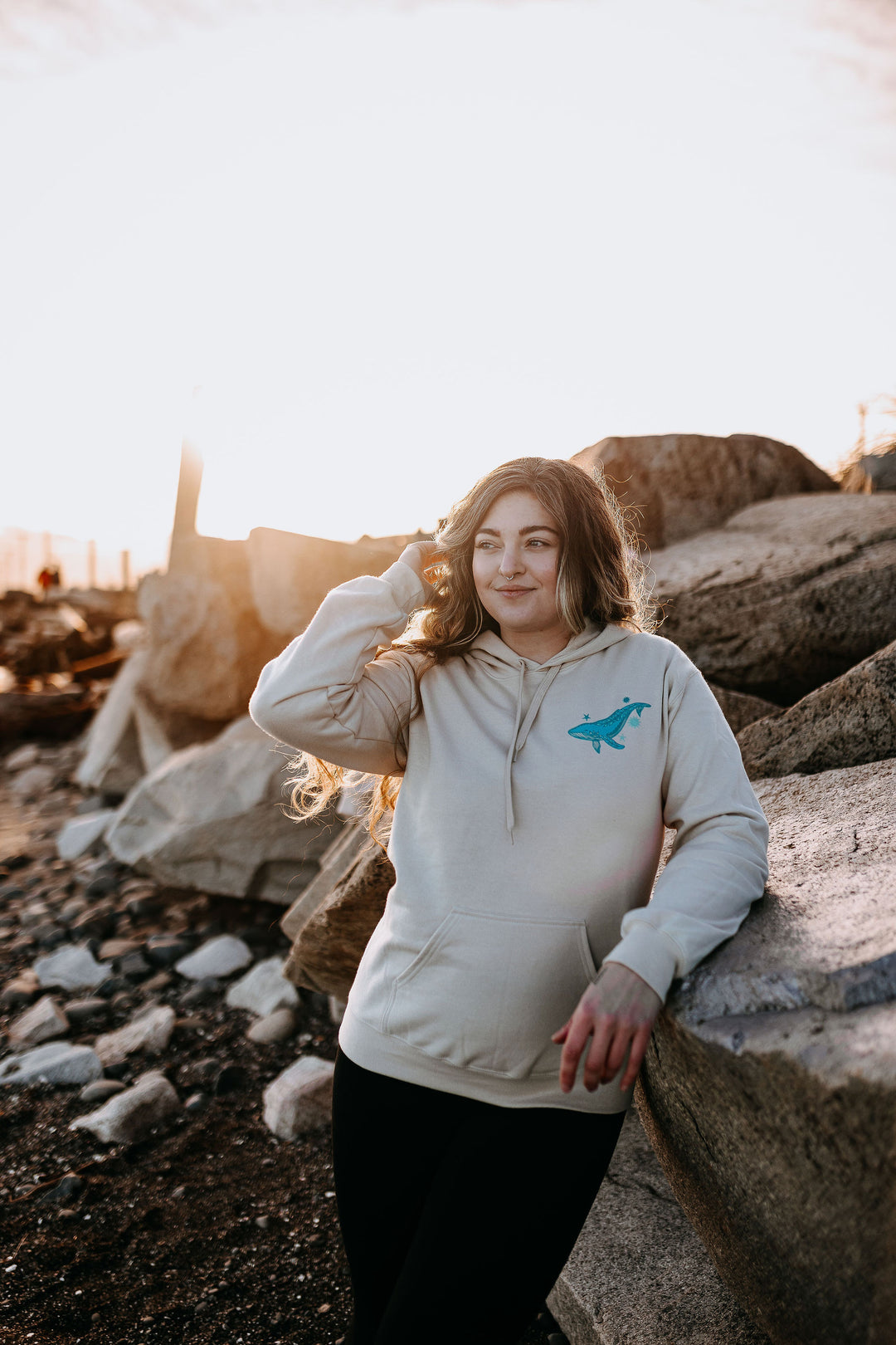 Respect The Locals Hoodie in Sand