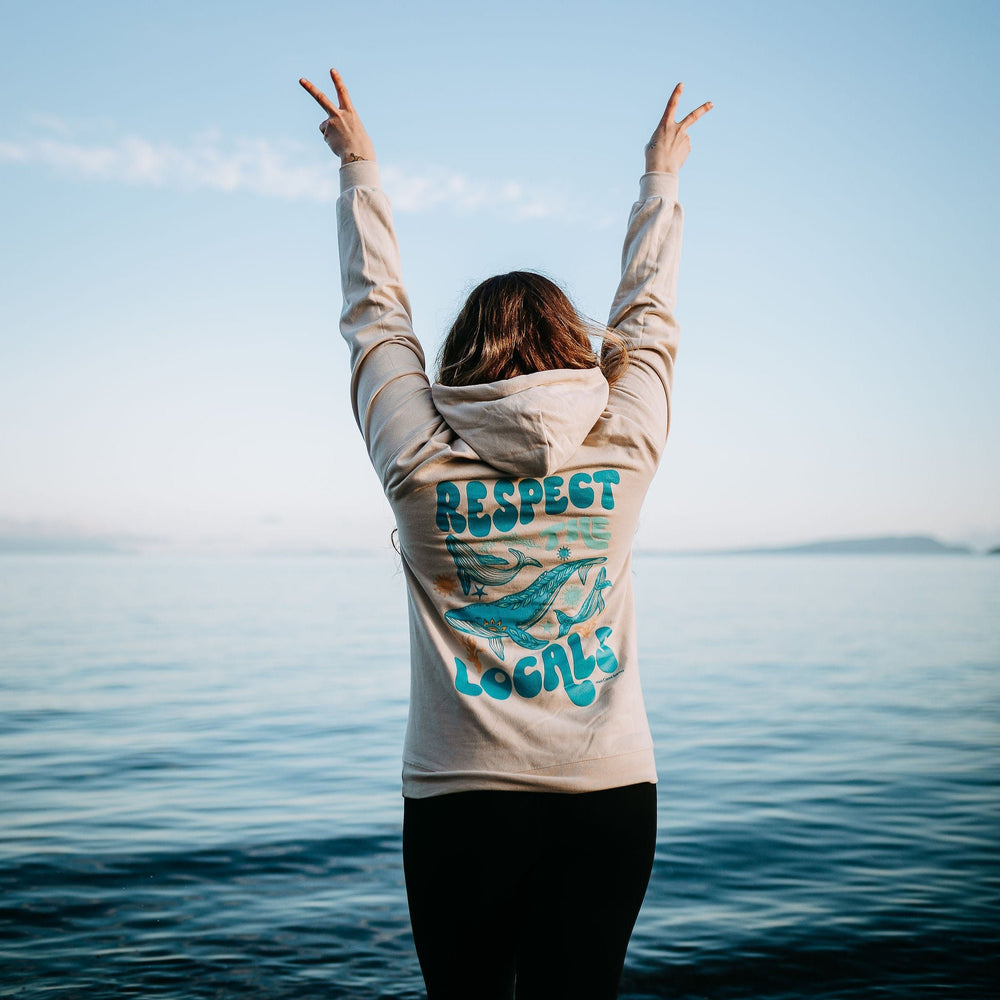 Respect The Locals Hoodie in Sand