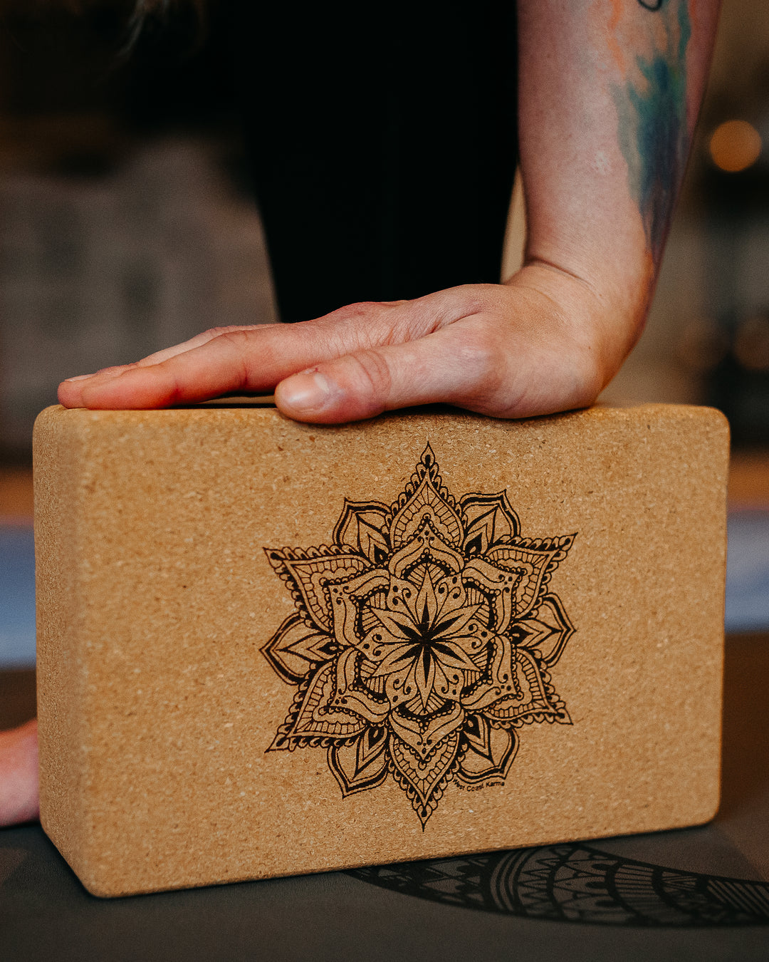 Eco Cork Mandala Yoga Block