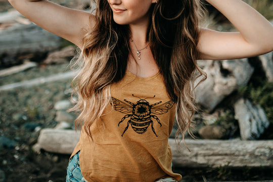 Bumble Bee Tank in Mustard