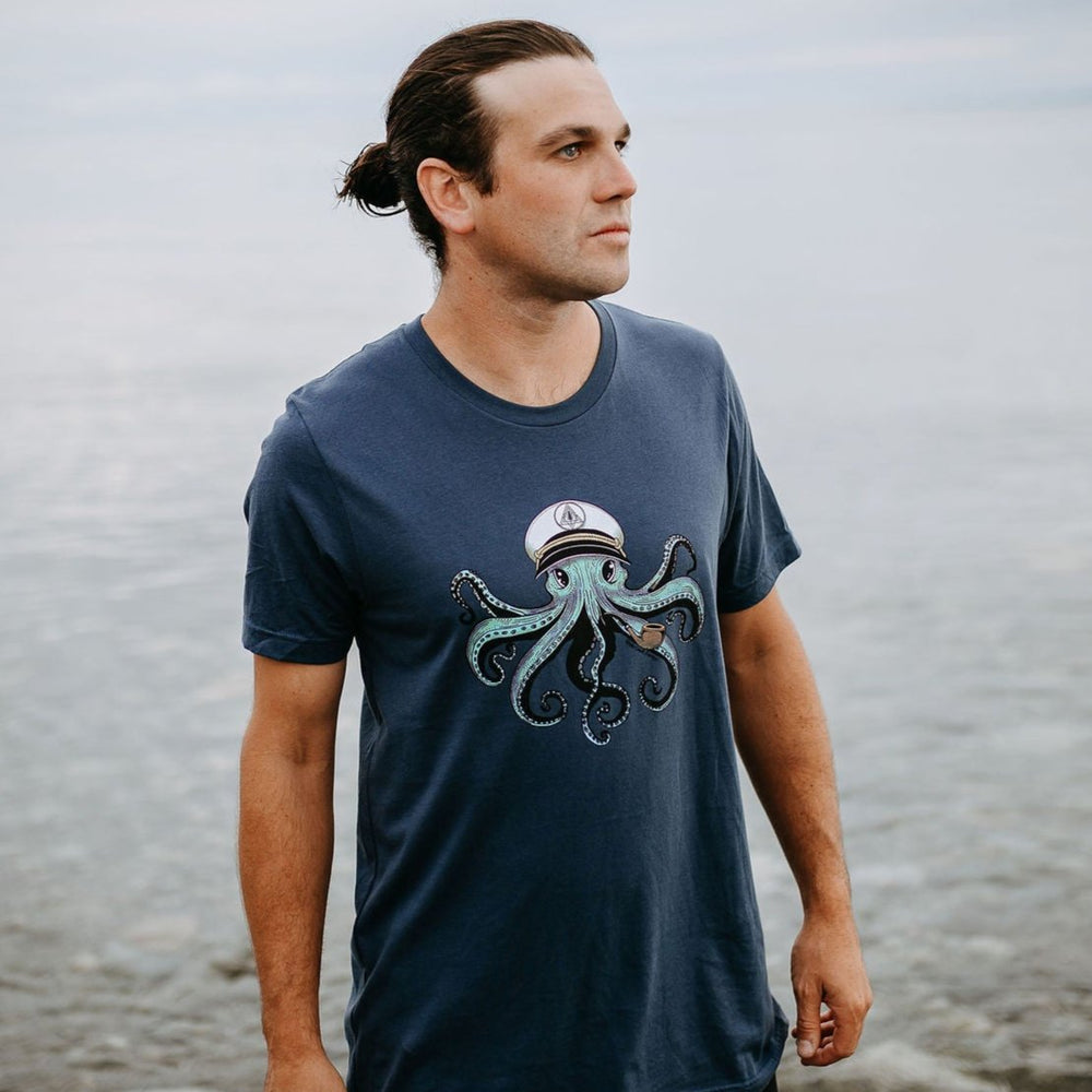 Captain Octo Tee in Vintage Navy