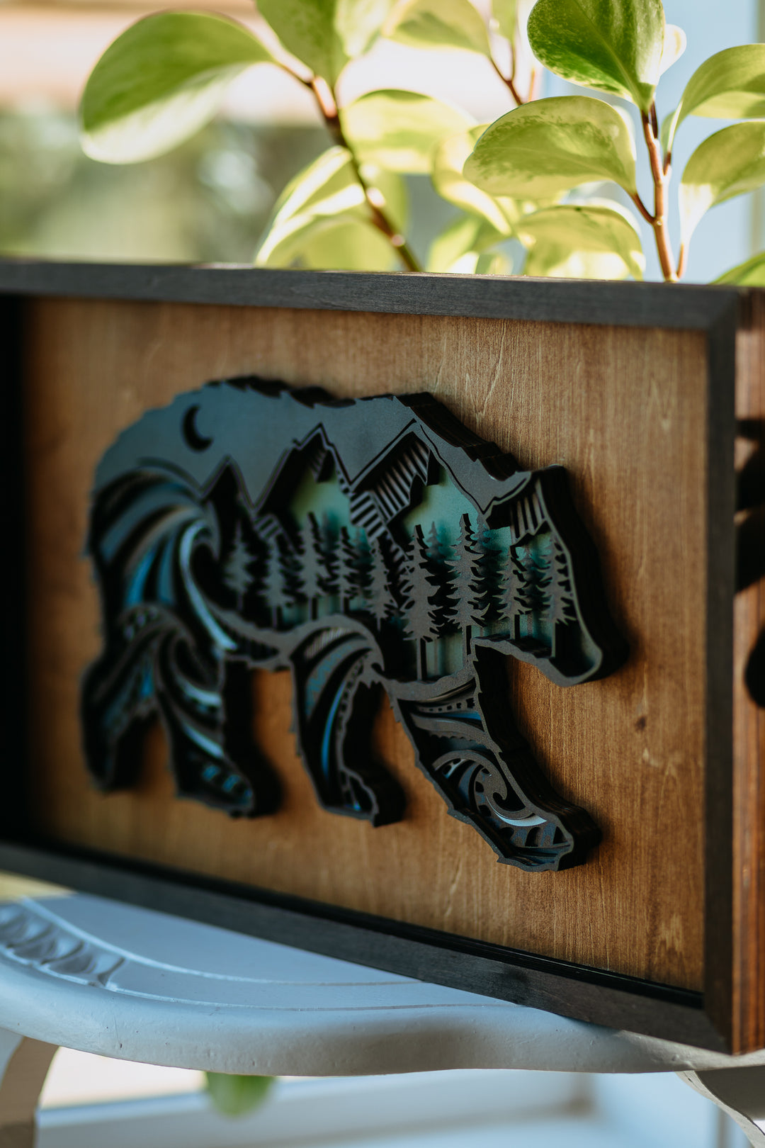 Nature Bear 3D Wood Art