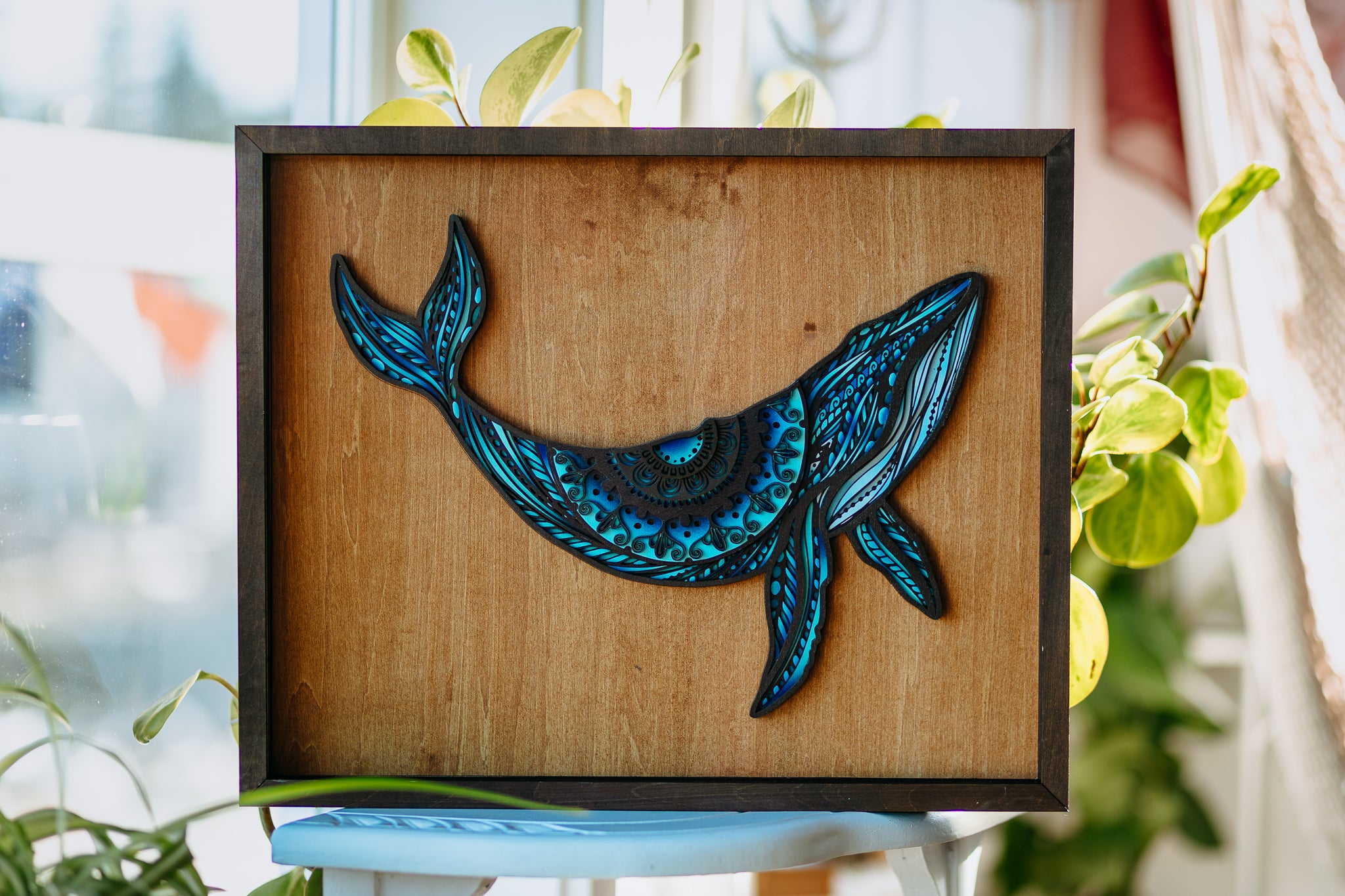 Humpback Whale 3D Wood Art – West Coast Karma