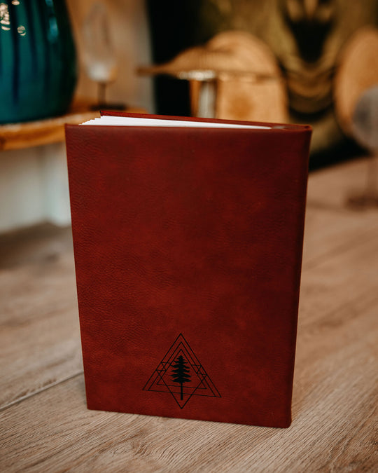 Lotus Moon Phase Burgundy Journal