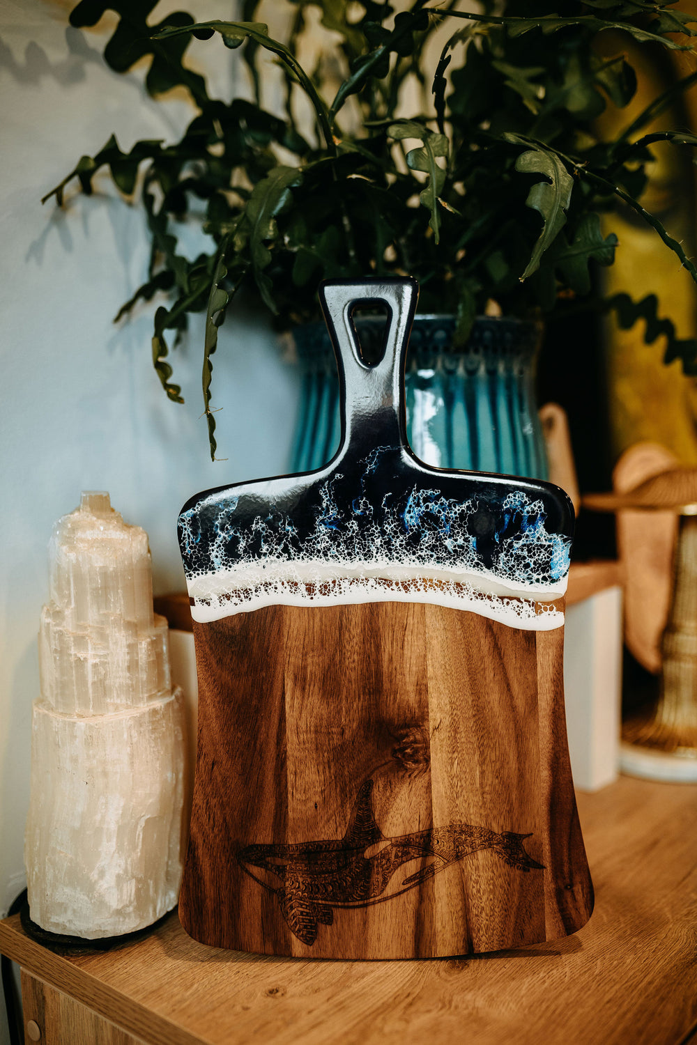 Acacia Wood & Resin Charcuterie Board - Orca