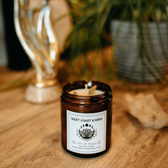 Lavender Vanilla "I Am At Peace"  Affirmation Candle