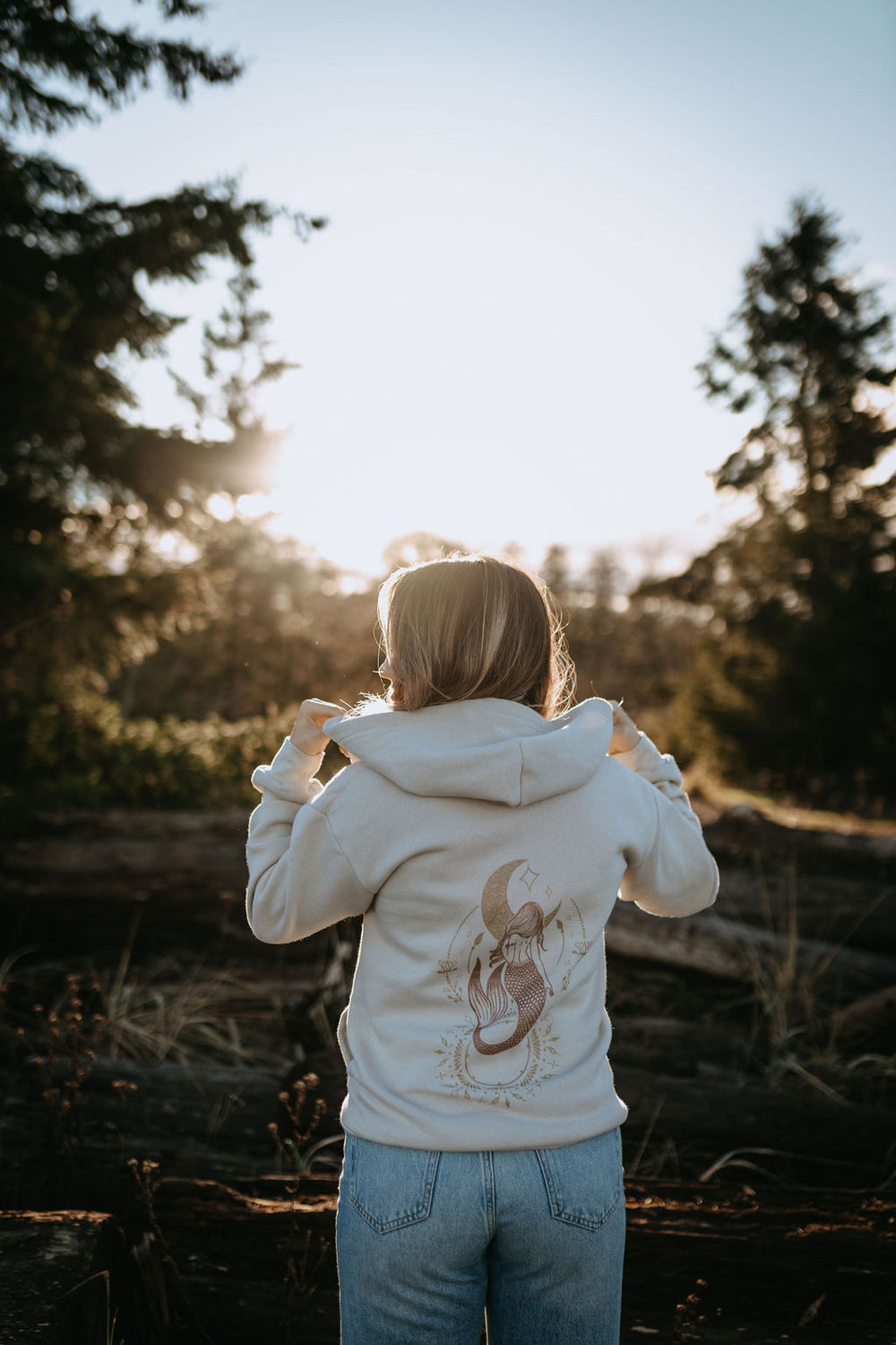 The Empress Zip Hoodie in Bone