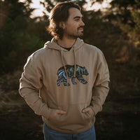 Bear Colourful Hoodie in Sandstone