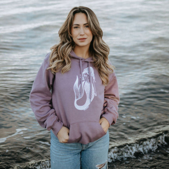 Celestial Mermaid Hoodie in Light Violet
