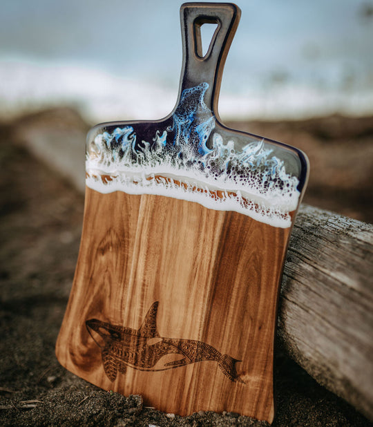 Acacia Wood & Resin Charcuterie Board - Orca
