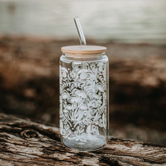 Cottage Mushroom Glass Tumbler