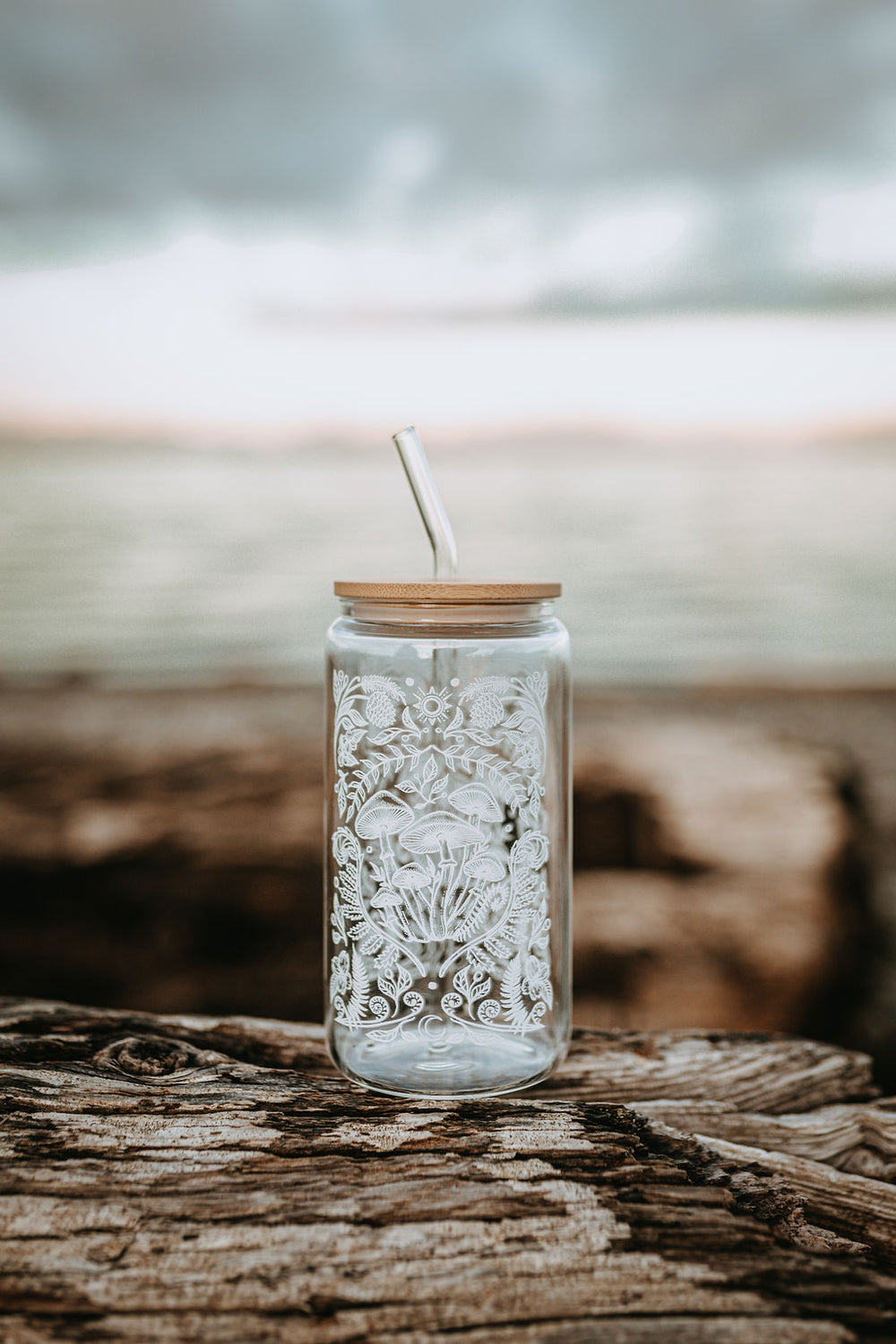 Cottage Mushroom Glass Tumbler