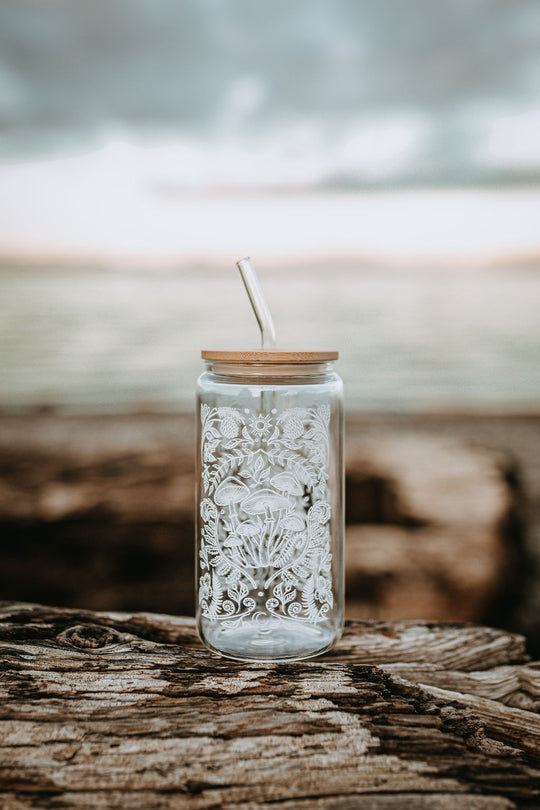 Cottage Mushroom Glass Tumbler