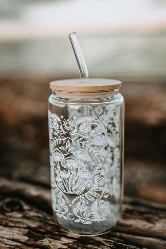 Cottage Mushroom Glass Tumbler