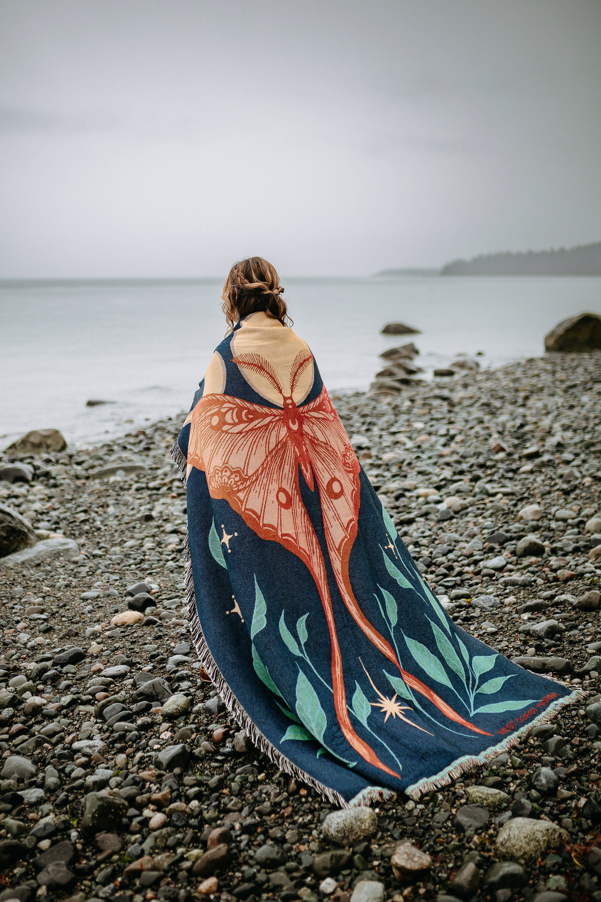 Stargazer Luna Moth 100% Cotton Woven Blanket – West Coast Karma