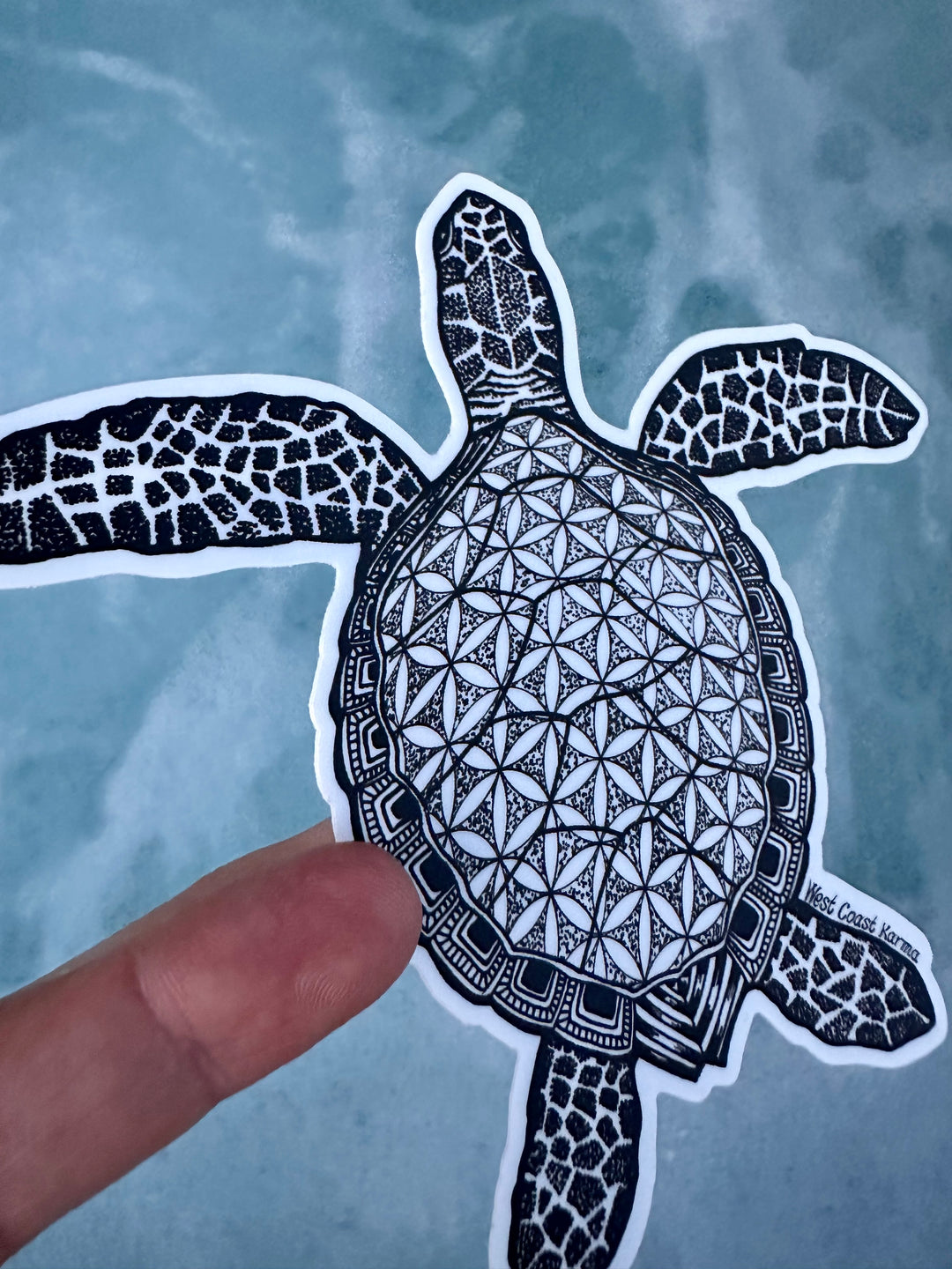 Flower of life Turtle Sticker