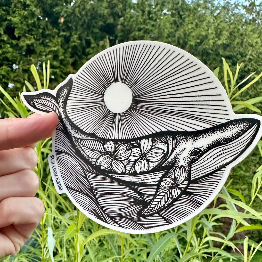 Sunrise Whale Sticker