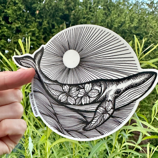 Sunrise Whale Sticker