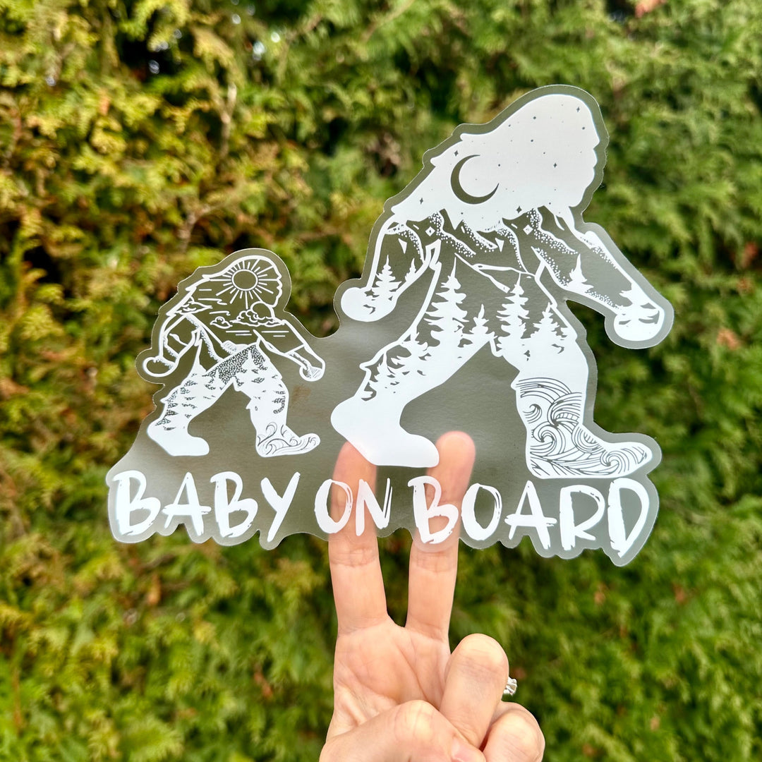 Sasquatch Baby On Board Car Decal