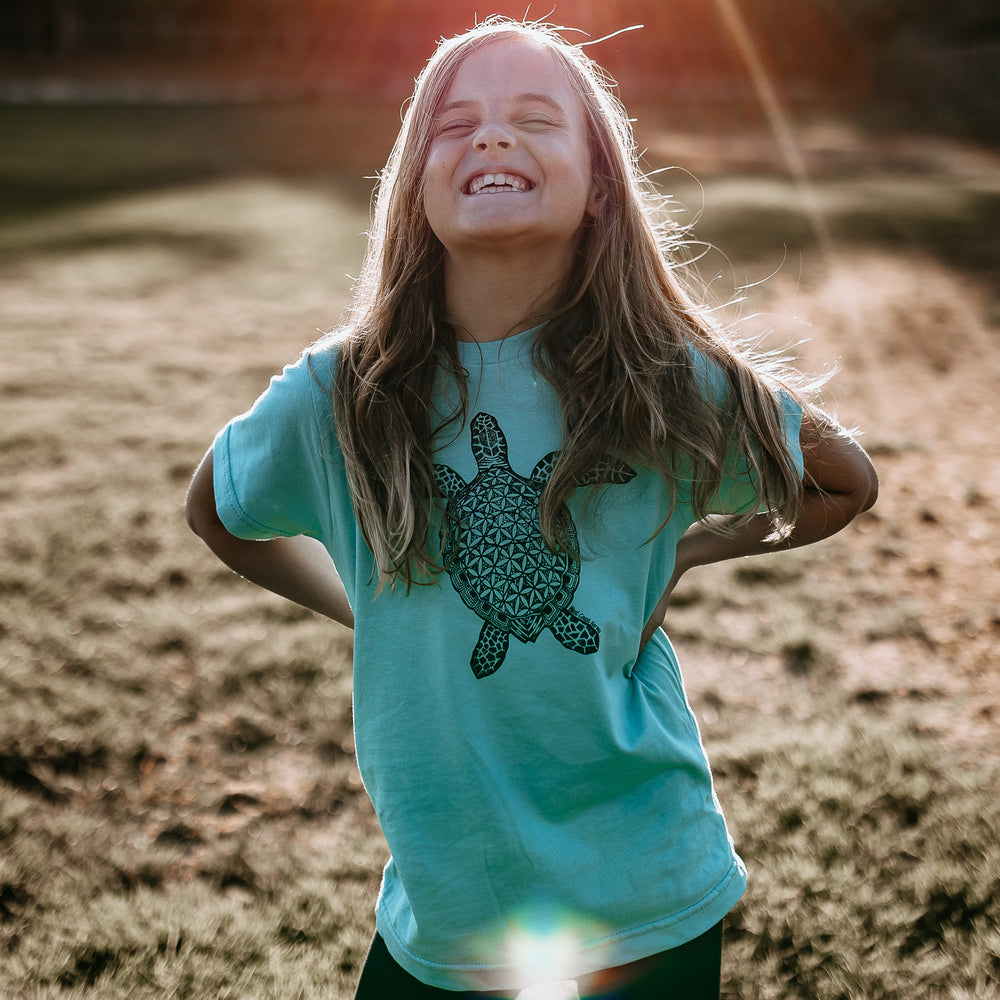 Turtle Kids/Youth Tee in Mint