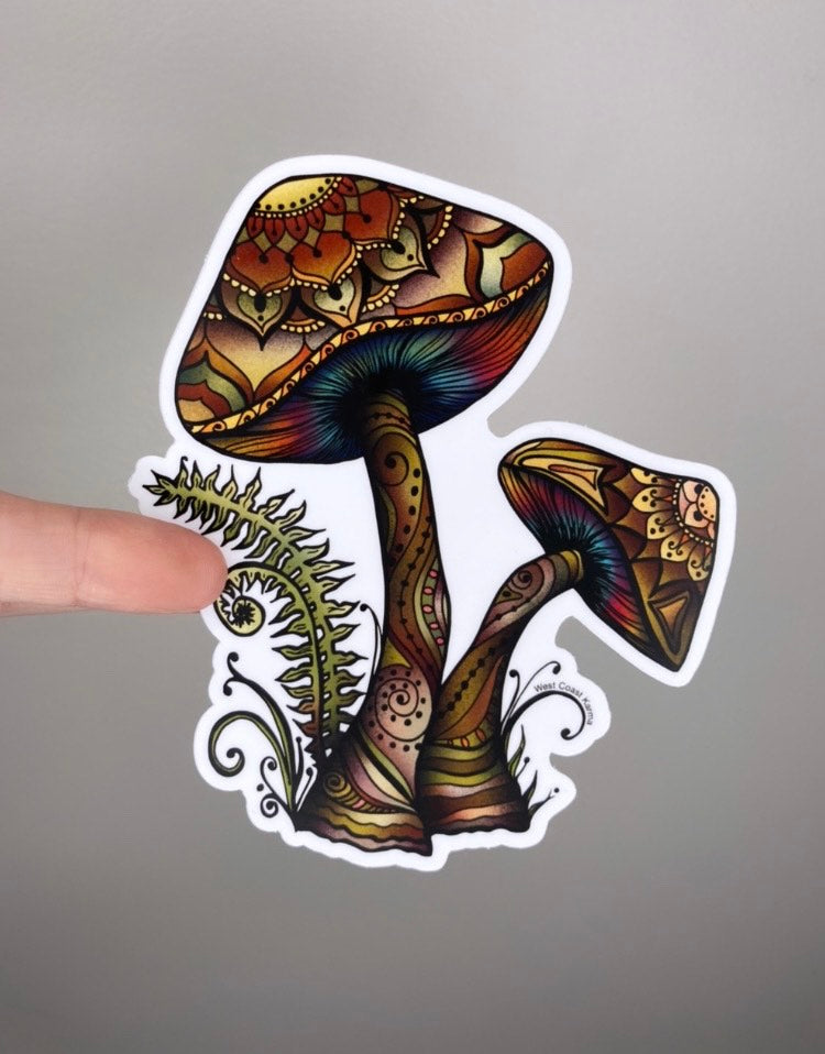 Retro Mushroom Sticker