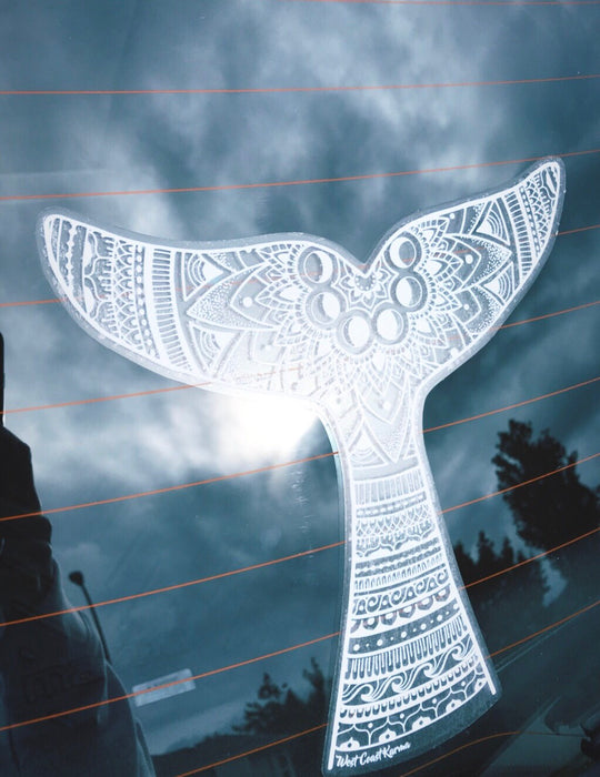 Whale Tail Car Decal