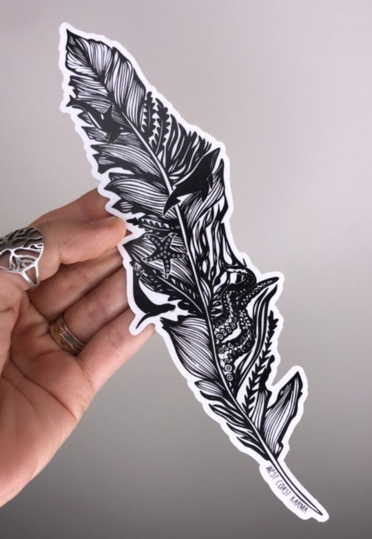 Island Nautical Feather Sticker