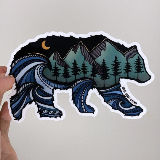 Nature Bear Vinyl Sticker