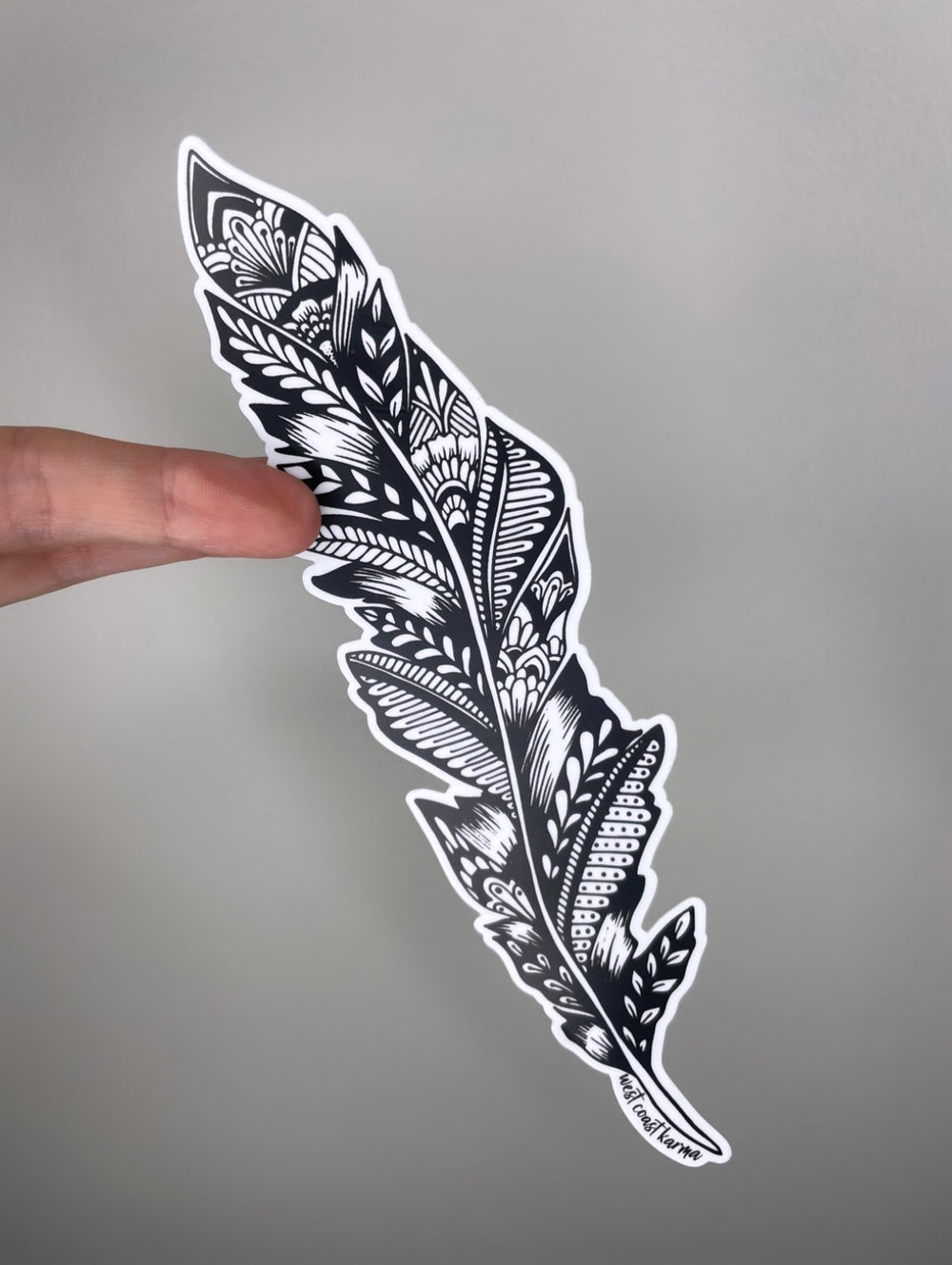 Feather Vinyl Sticker