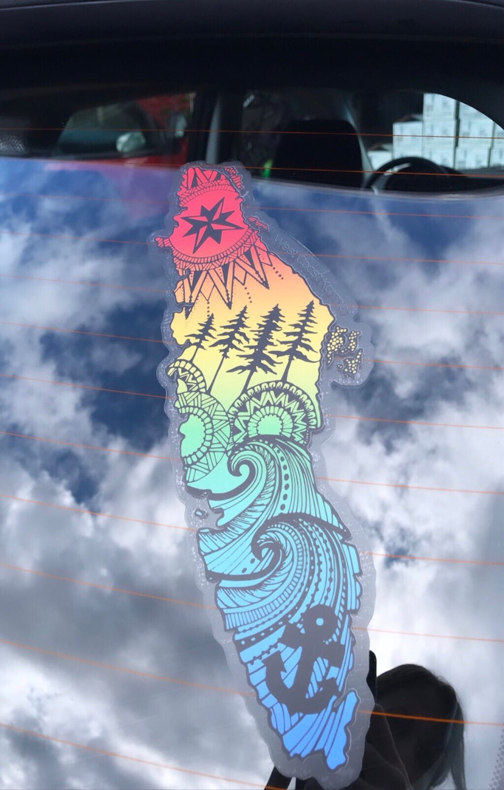 Vancouver Island Rainbow Car Decal