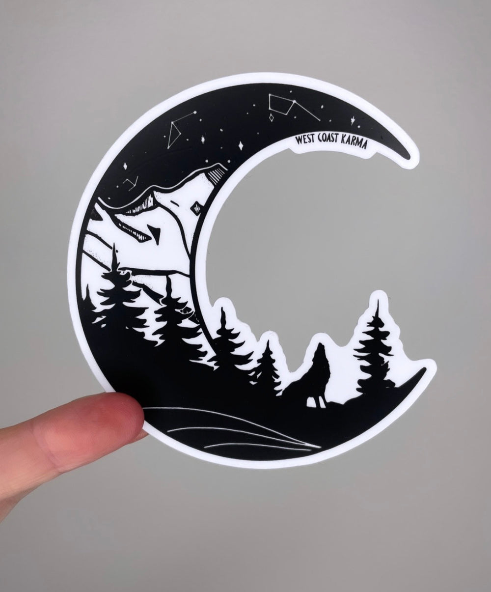 Nature Wolf Moon Sticker