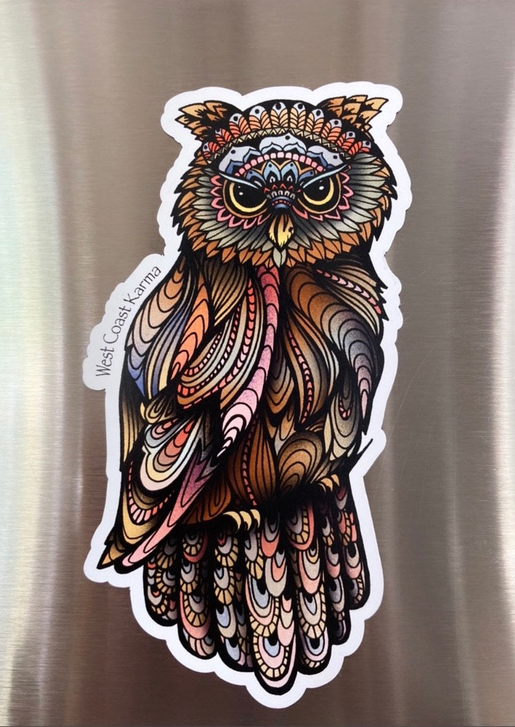 Colourful Owl Magnet
