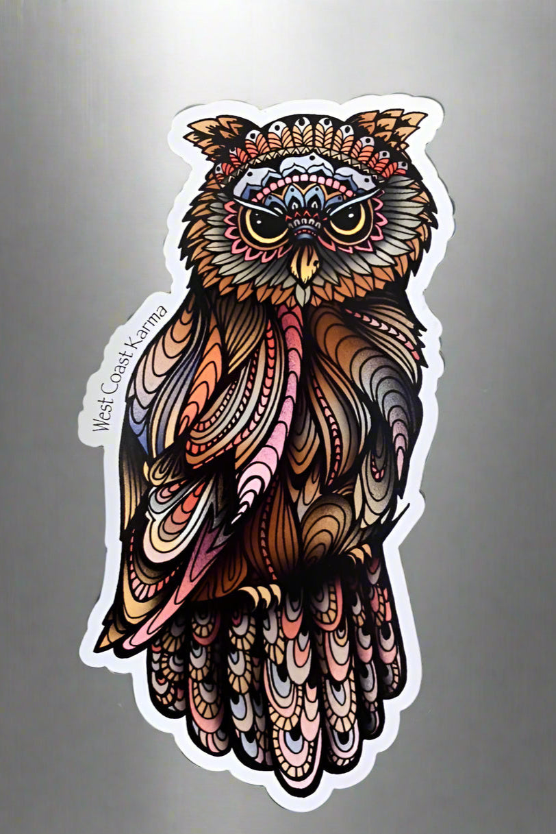 Colourful Owl Magnet