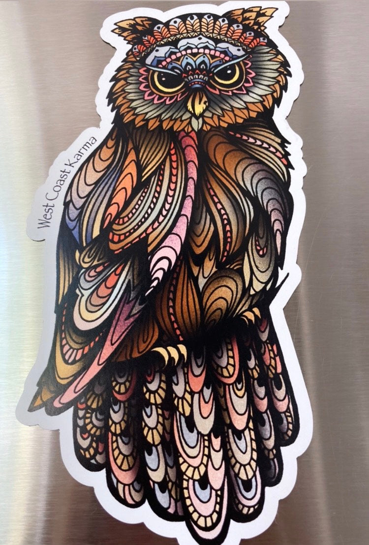 Colourful Owl Magnet